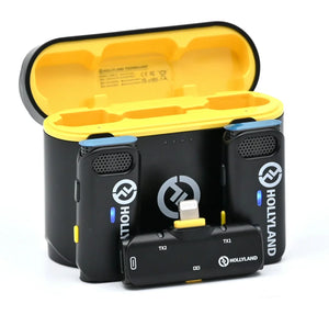 * OPEN BOX EXCELLENT * Hollyland LARK C1 DUO 2-Person Wireless Microphone System with Lightning Connector for iOS Devices (Black, 2.4 GHz) at PROCAM | procam.com