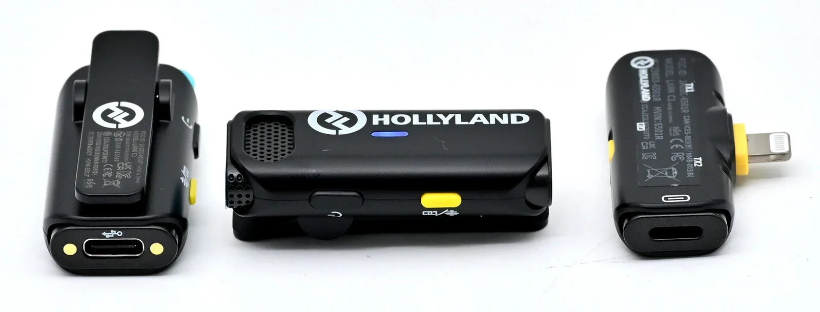 * OPEN BOX EXCELLENT * Hollyland LARK C1 DUO 2-Person Wireless Microphone System with Lightning Connector for iOS Devices (Black, 2.4 GHz) at PROCAM | procam.com