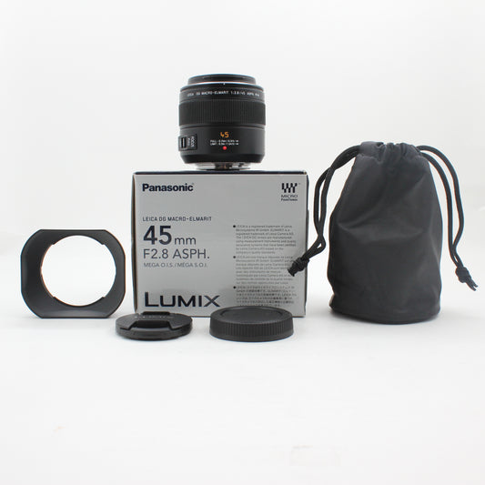 * OPEN BOX EXCELLENT * Panasonic Leica DG Macro-Elmarit 45mm f/2.8 ASPH. MEGA O.I.S. Lens