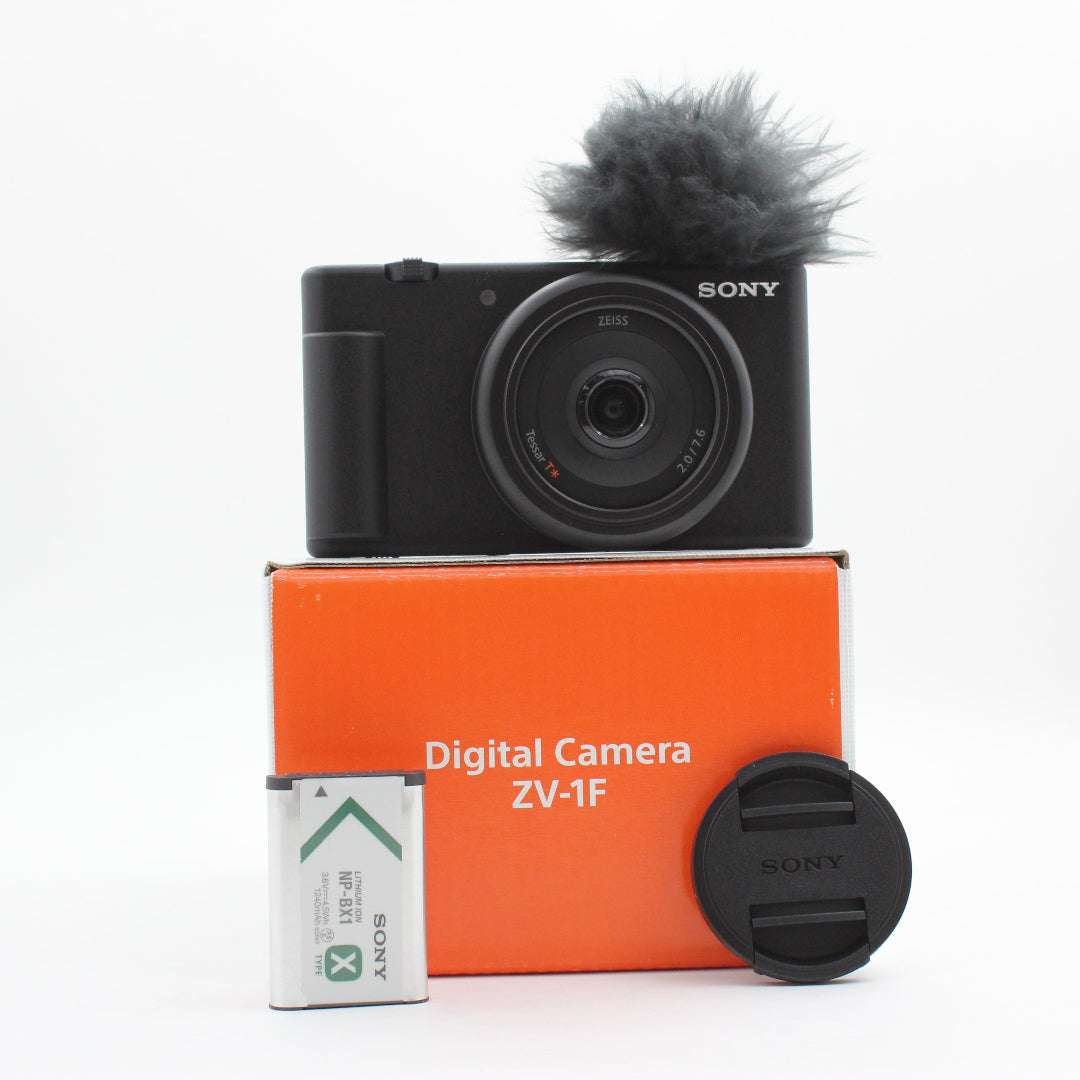 * OPEN BOX EXCELLENT * Sony ZV-1F Vlogging Camera (Black)