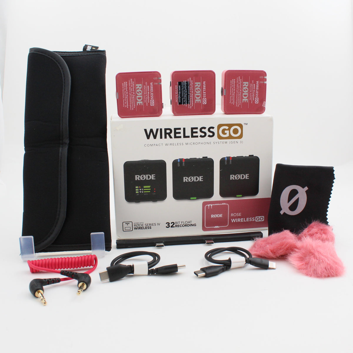 * OPEN BOX EXCELLENT * RODE Wireless GO (Gen 3) 2-Person Compact Digital Wireless Microphone System/Recorder (2.4 GHz, Rose)