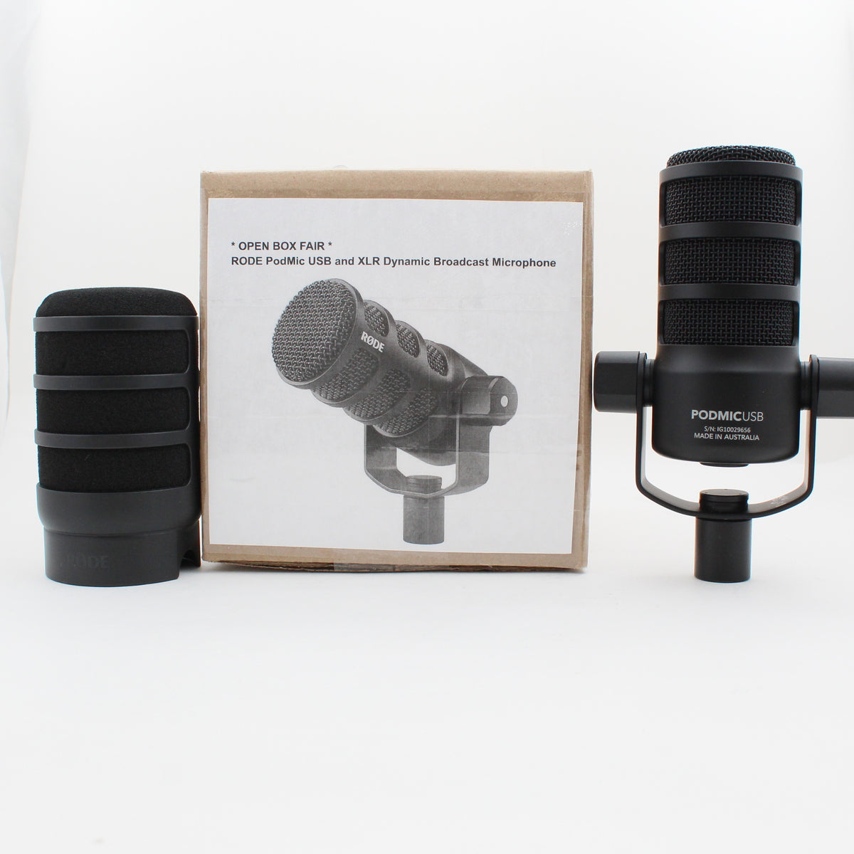 * OPEN BOX FAIR * RODE PodMic USB and XLR Dynamic Broadcast Microphone