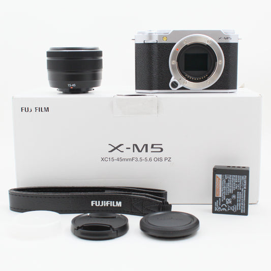 * OPEN BOX GOOD * Fujifilm X-M5 Mirrorless Camera with XC 15-45mm f/3.5-5.6 Lens (Silver)