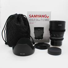 * USED * Samyang VDSLR 24mm T1.5 MK2 Cine Lens Sony FE/E Mount Boxed