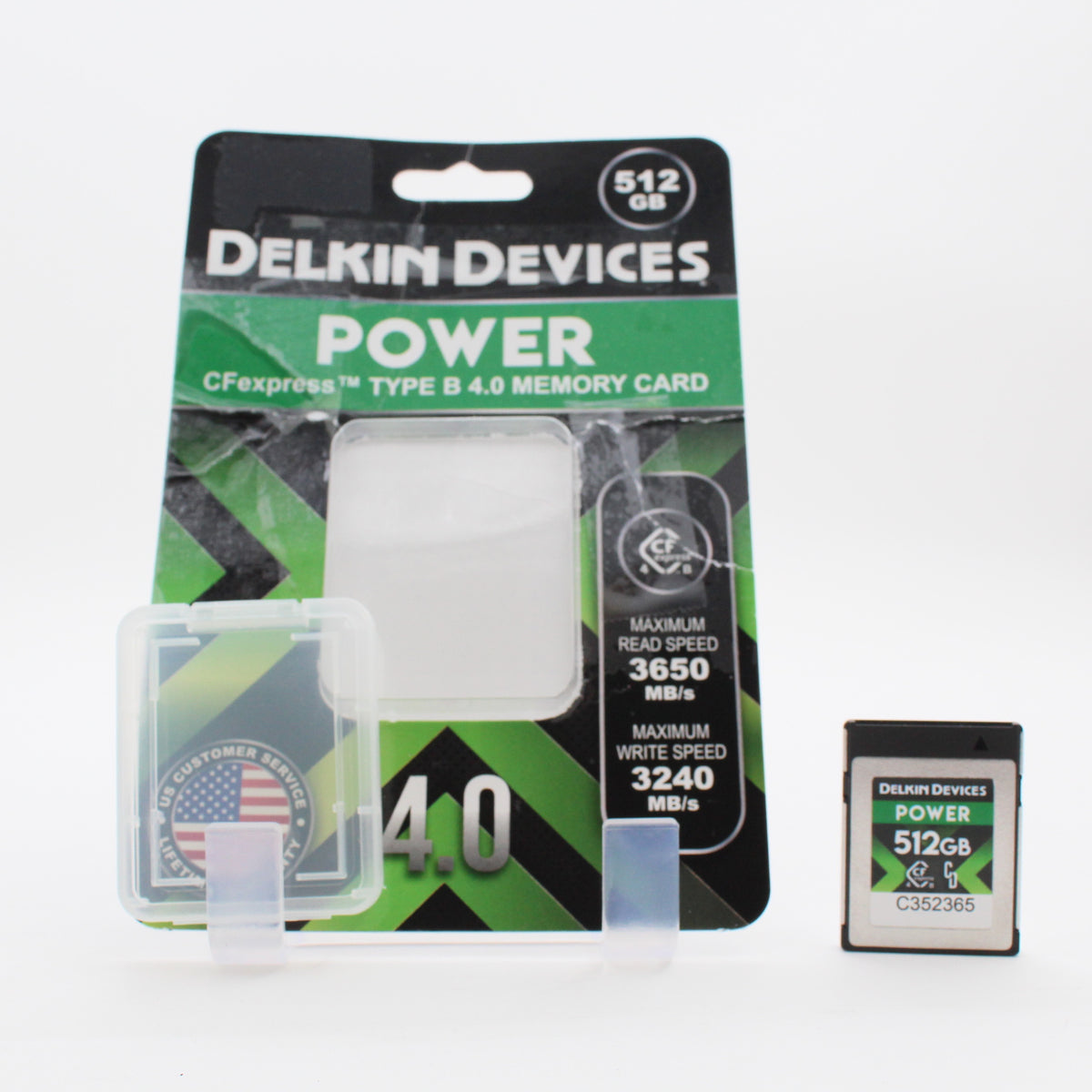 * OPEN BOX EXCELLENT * Delkin Devices POWER 4.0 CFexpress Type B Memory Card - 512GB
