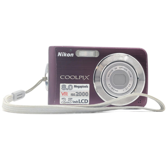 * USED * Nikon Coolpix S210 Metallic Plum Digital Camera