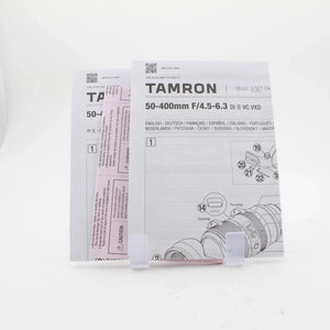 * OPEN BOX EXCELLENT * Tamron 50-400mm f/4.5-6.3 Di III VC VXD Lens for Sony E at PROCAM | procam.com