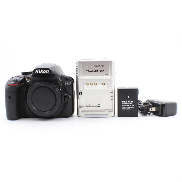 * USED * Nikon D3400 DSLR Camera Body Only SHUTTER 16921