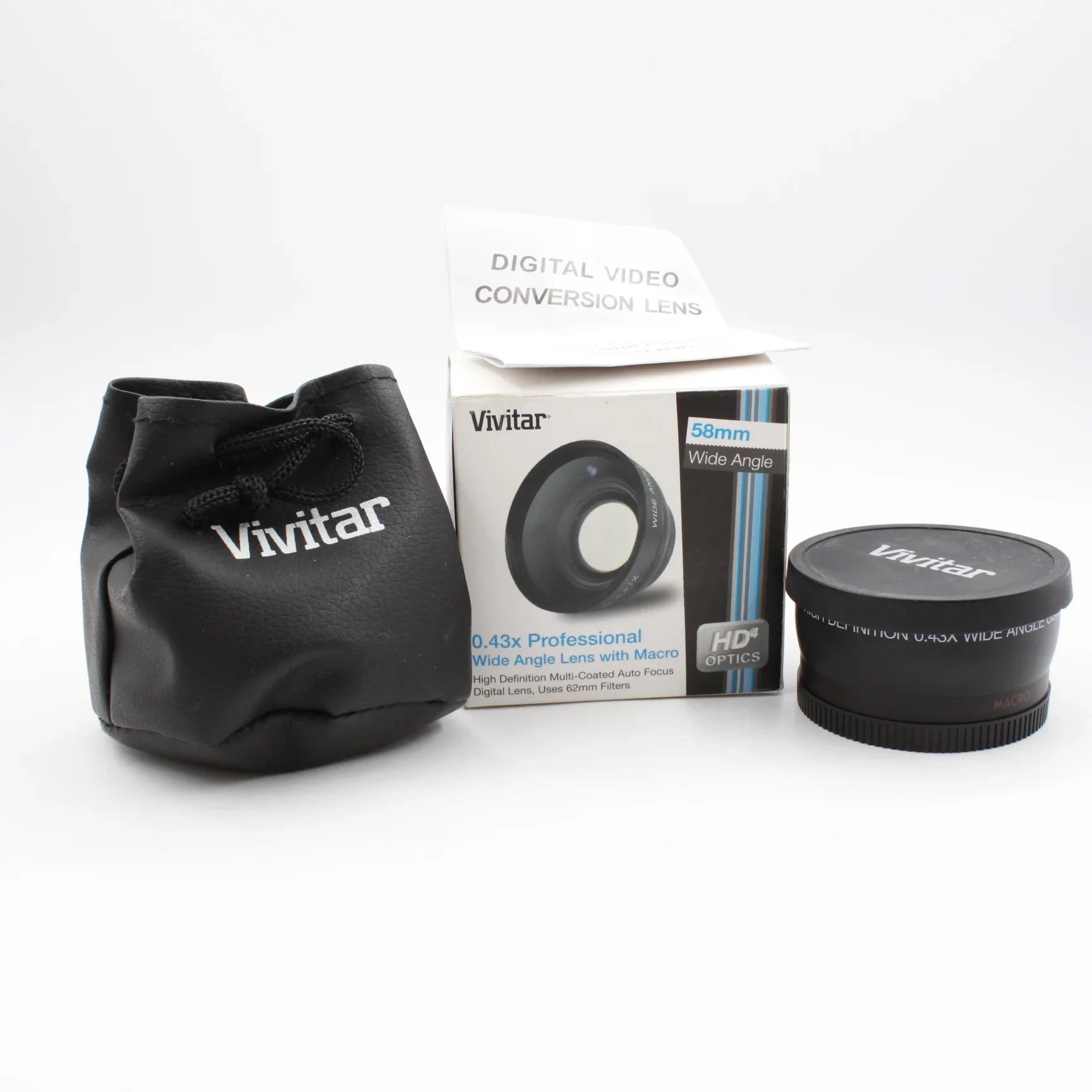 * USED * Vivitar 58mm 0.43X Professional Wide Angle Lens with Macro HD4 Digital Optics at PROCAM | procam.com