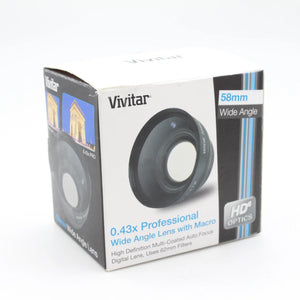 * USED * Vivitar 58mm 0.43X Professional Wide Angle Lens with Macro HD4 Digital Optics at PROCAM | procam.com