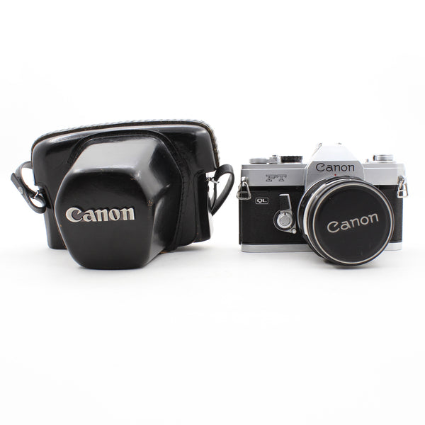 * USED * Canon FT QL 35mm Film Camera with Canon FL 55mm f/1.2 Lens