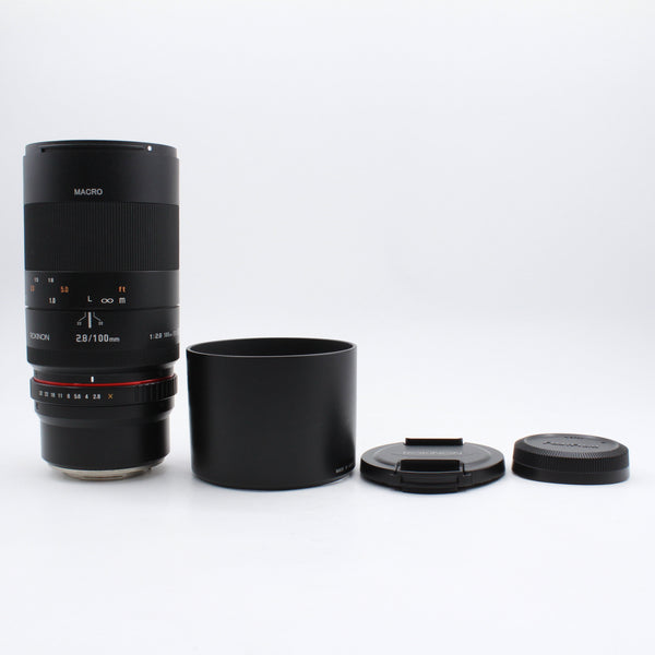 *** USED *** Rokinon 100mm F2.8 ED UMC Telephoto Macro Lens for Fuji X Mount