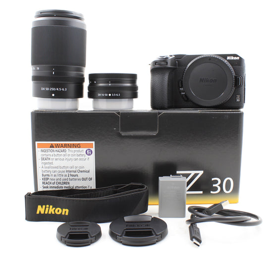 * OPEN BOX EXCELLENT * Nikon Z30 Mirrorless Camera with 16-50mm and 50-250mm Lenses