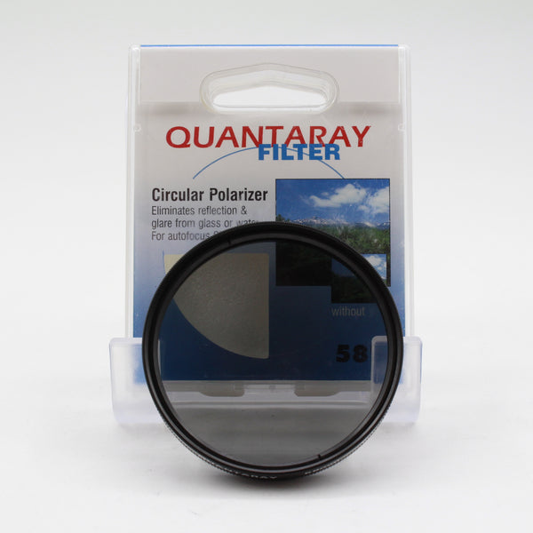 * USED * Quantaray 58mm Circular Polarizer Lens Filter