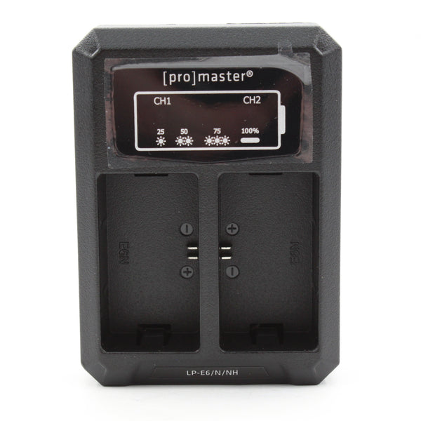 * DEMO * Promaster Dually Charger - USB for Canon LP-E6(N)