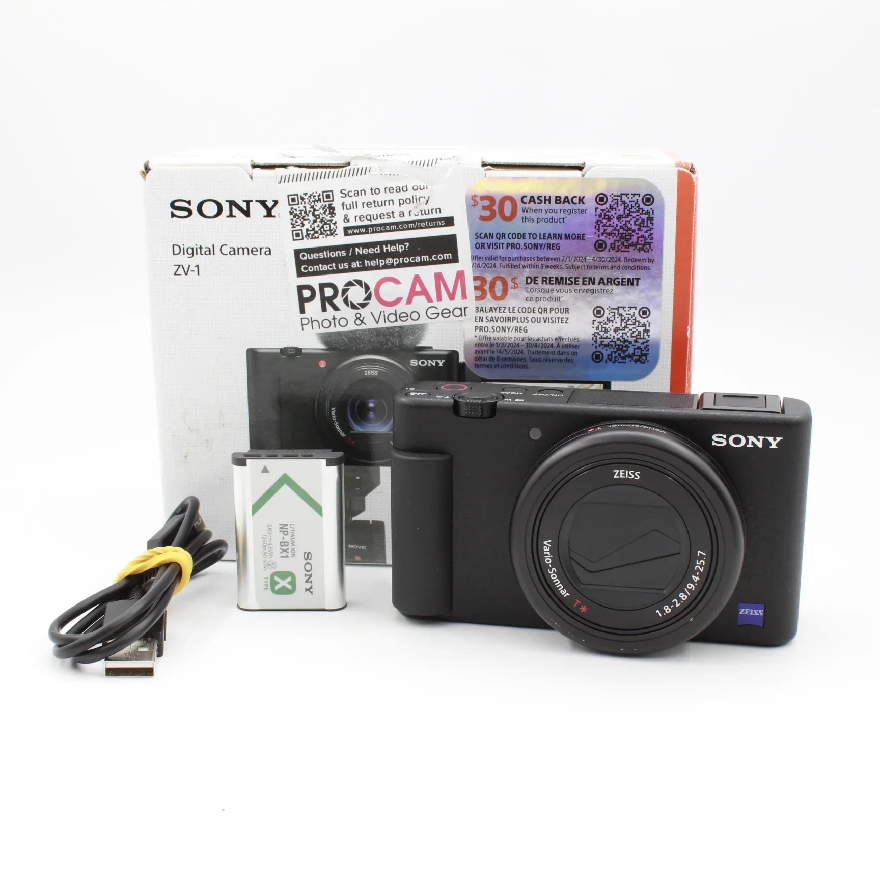 * OPEN BOX FAIR * Sony ZV-1 Digital Camera (Black) at PROCAM | procam.com