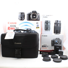 * OPEN BOX EXCELLENT * Canon EOS Rebel T7 DSLR Camera with 18-55mm and 75-300mm Lenses