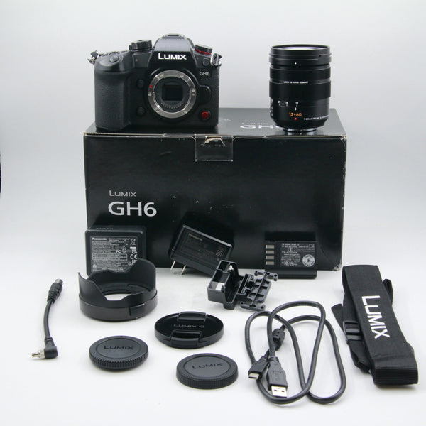 *** OPEN BOX Excellent *** Panasonic Lumix GH6 Mirrorless Camera with 12-60mm f/2.8-4.0 Leica Lens