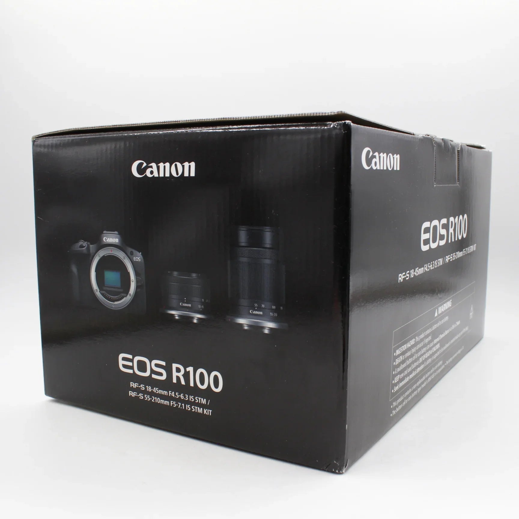 * OPEN BOX EXCELLENT * Canon EOS R100 Mirrorless Camera with RF-S 18-45mm f/4.5-6.3 IS STM Lens and RF-S 55-210mm f/5-7.1 IS STM Lens Kit at PROCAM | procam.com