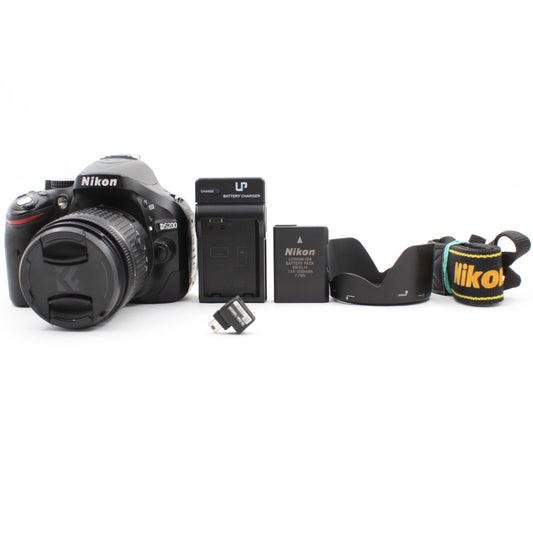 * USED * Nikon D5200 with Nikon DX 18-55mm f/3.5-5.6G VR Lens SHUTTER 29038