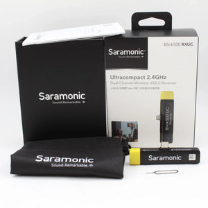 * OPEN BOX EXCELLENT * Saramonic Blink 500 RXUC Dual-Channel Digital Wireless Receiver for USB Type-C Devices (2.4 GHz) at PROCAM | procam.com