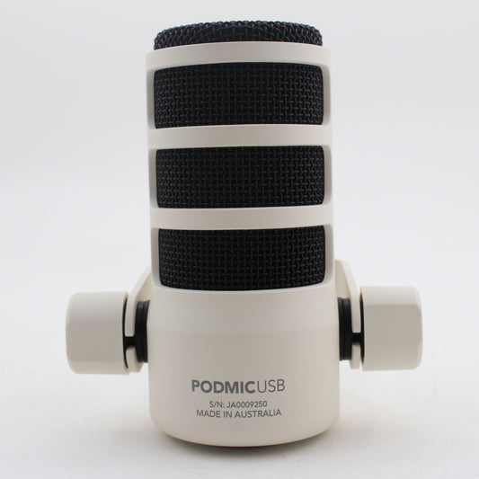 * OPEN BOX EXCELLENT * RODE PodMic USB and XLR Dynamic Broadcast Microphone (White)