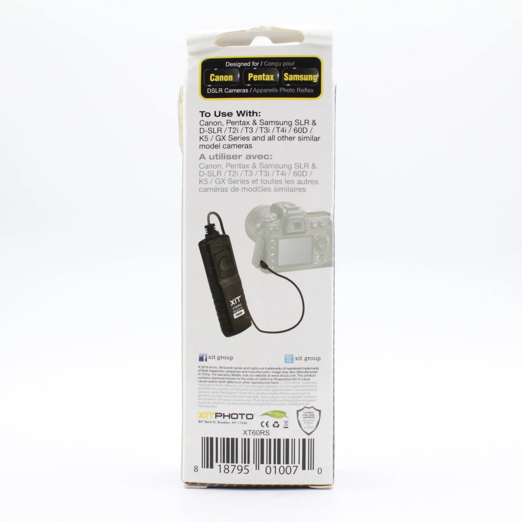 XIT XT60RS Remote Shutter Release for Canon, Pentax, Samsung DSLR Cameras at PROCAM | procam.com