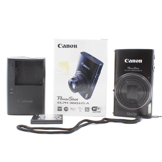* OPEN BOX EXCELLENT * Canon PowerShot ELPH 360 HS A Digital Camera (Black)