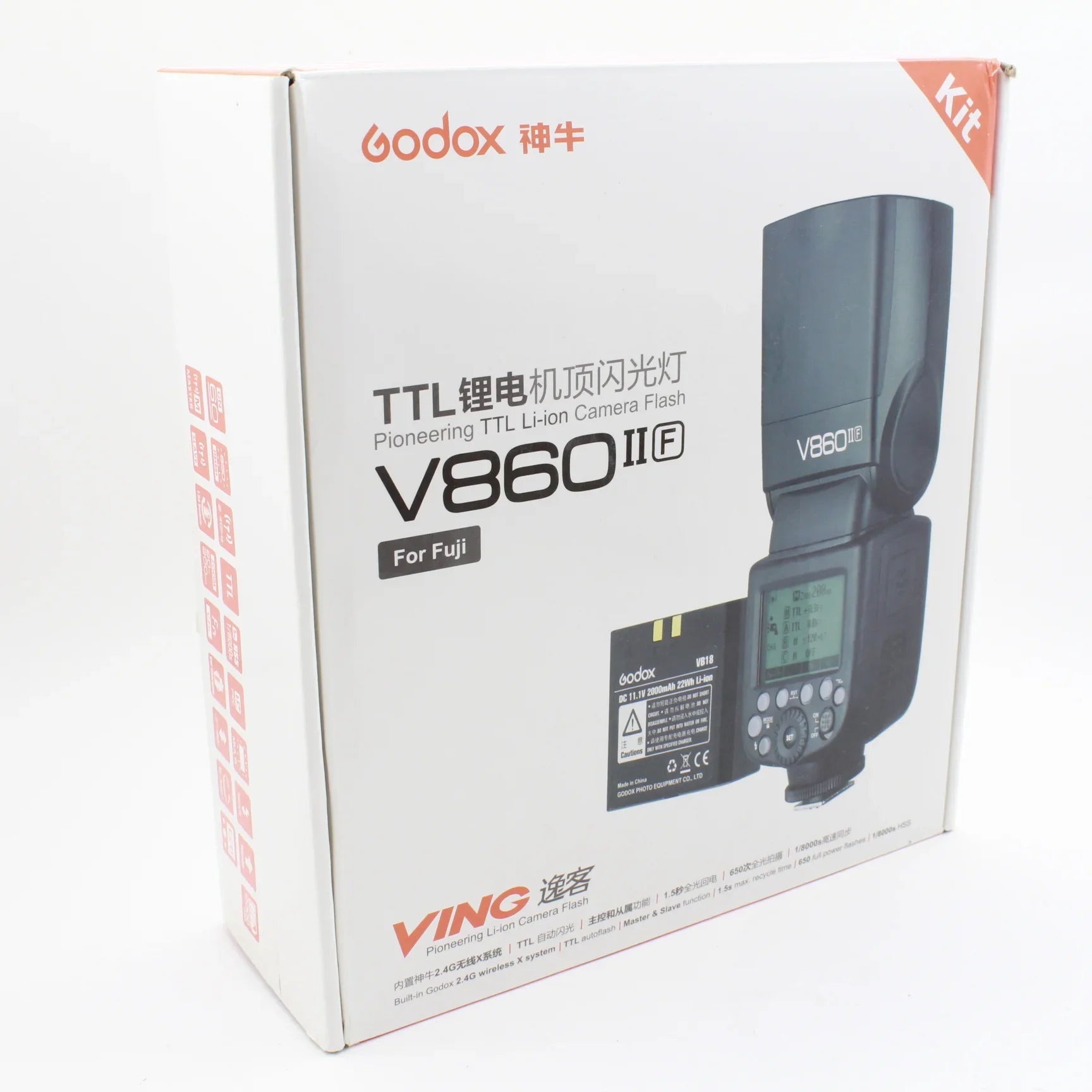 * OPEN BOX EXCELLENT * Godox VING V860IIF TTL Li-Ion Flash Kit for Fujifilm Cameras at PROCAM | procam.com