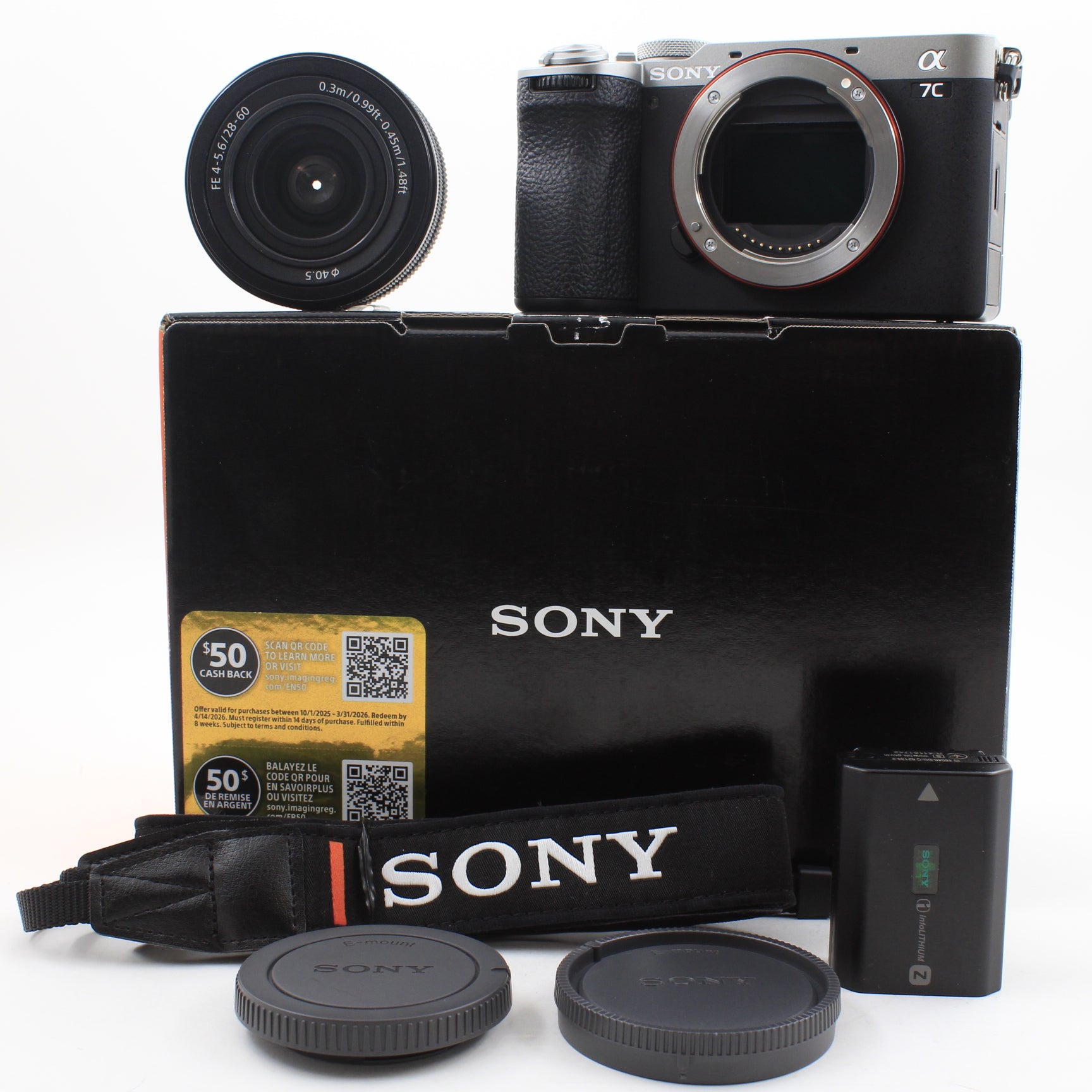* OPEN BOX GOOD * Sony a7C II Mirrorless Digital Camera with FE 28-60mm f/4-5.6 Lens (Silver)