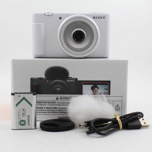 * OPEN BOX EXCELLENT * Sony ZV-1F Vlogging Camera (White)