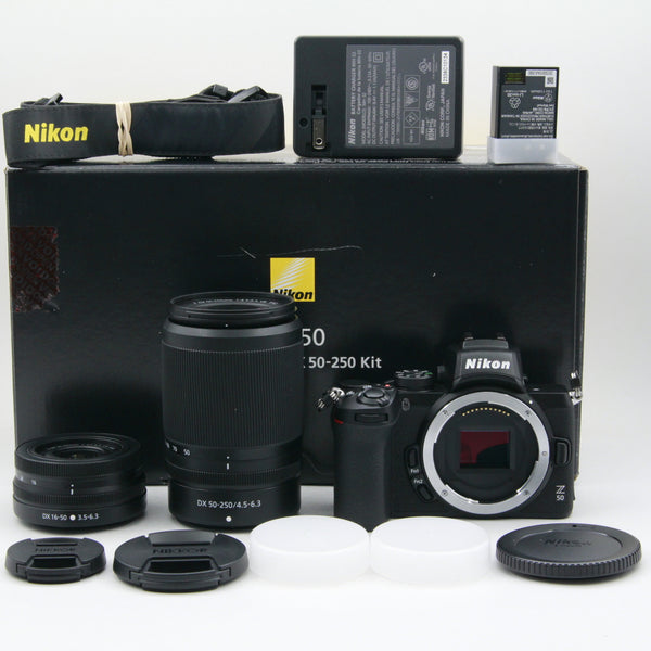 *** OPEN BOX EXCELLENT *** Nikon Z50 Mirrorless Digital Camera with NIKKOR Z DX 16-50mm f/3.5-6.3 VR & NIKKOR Z DX 50-250mm f/4.5-6.3 VR Lenses