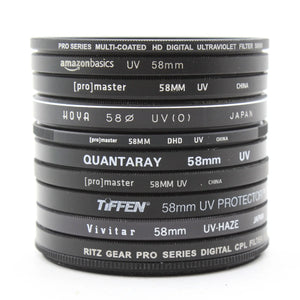 * USED * Lot #11 (10) 58mm Lens Filters at PROCAM | procam.com