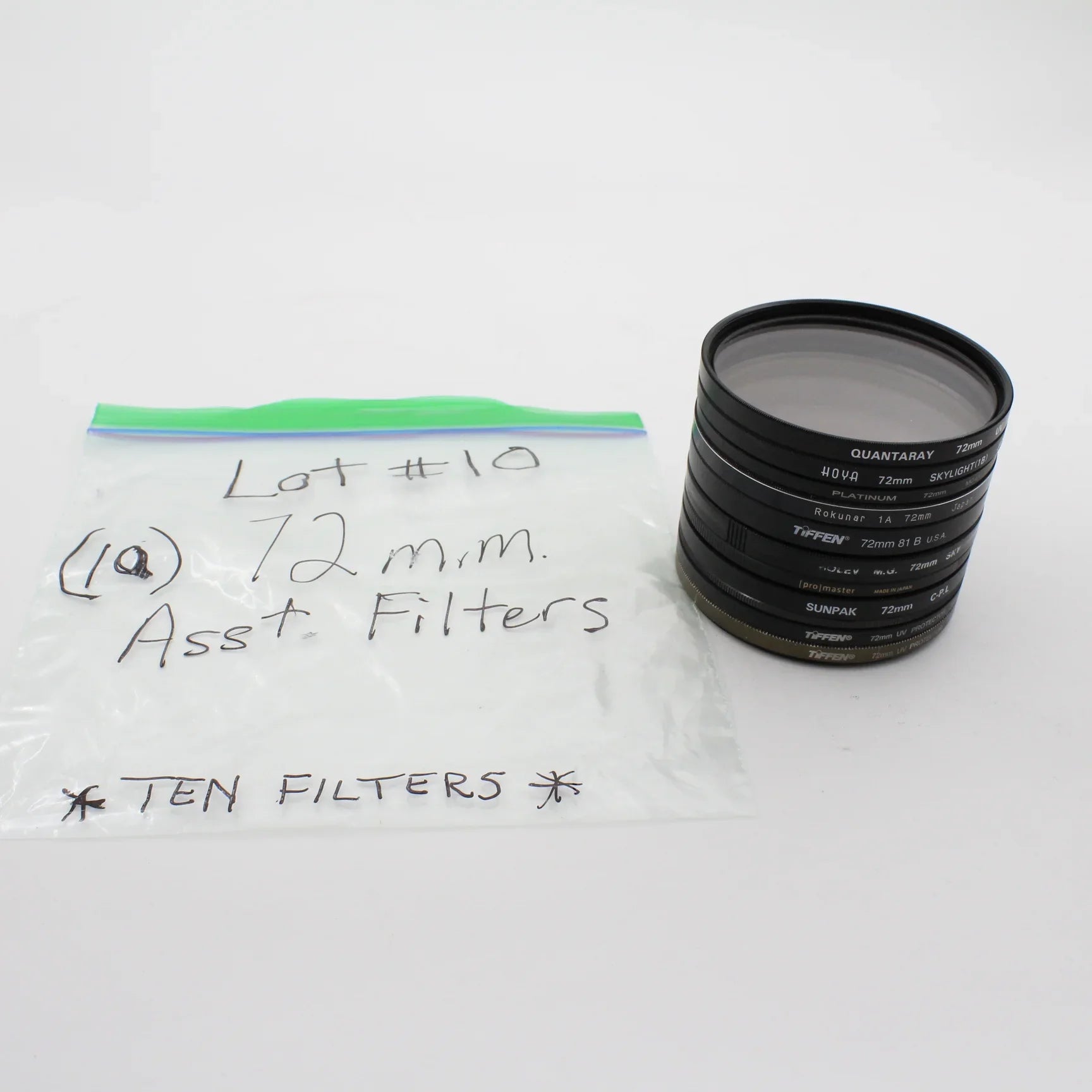 * USED * Lot #10 (10) 72mm Lens Filters at PROCAM | procam.com