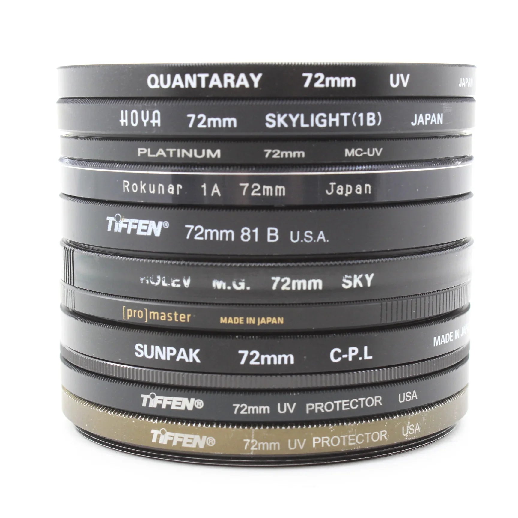 * USED * Lot #10 (10) 72mm Lens Filters at PROCAM | procam.com
