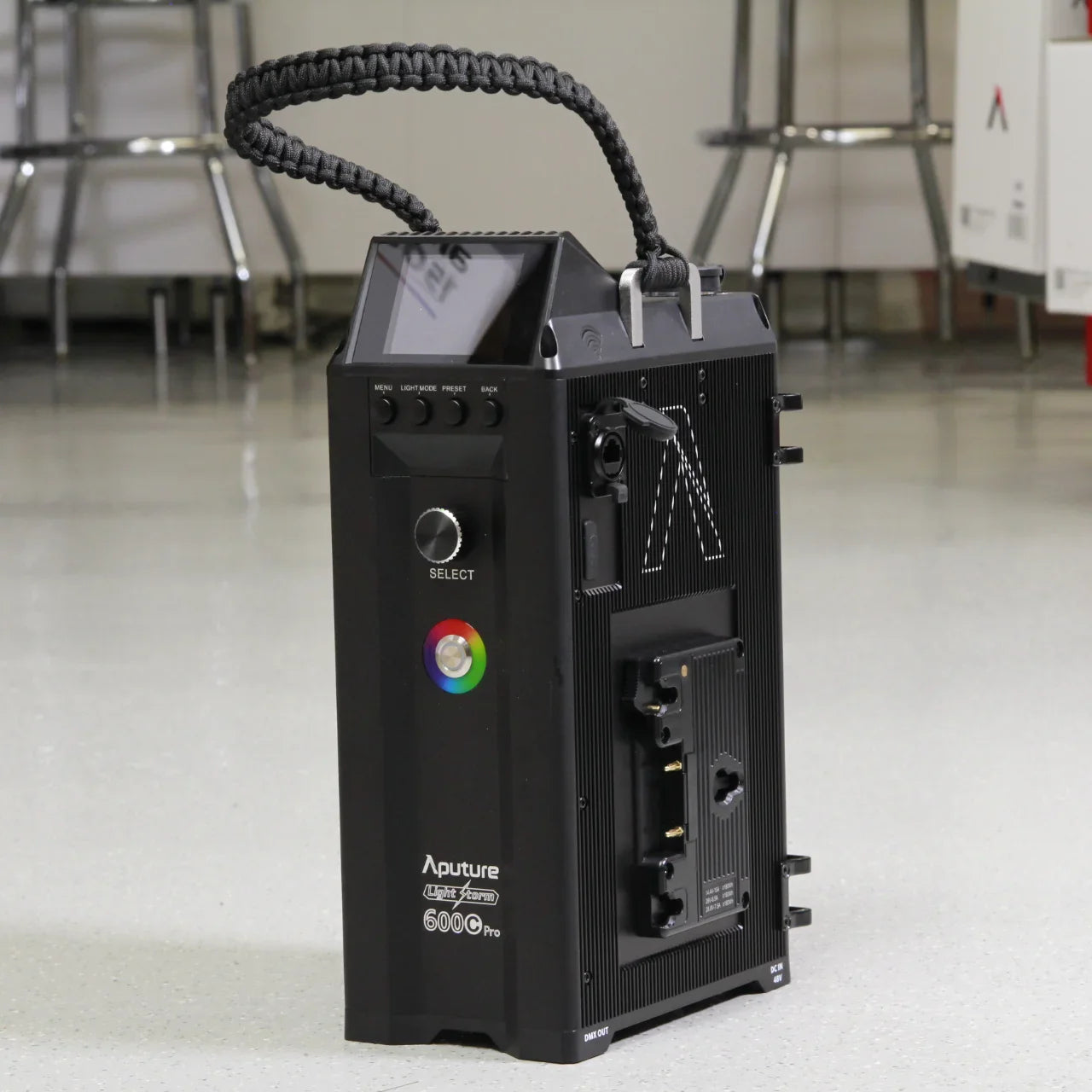 * OPEN BOX EXCELLENT * Aputure LS 600c PRO Light Storm RGBWW Point Light Source with Gold-Mount Battery Plate at PROCAM | procam.com