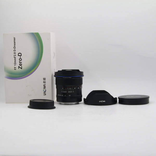 *** OPEN BOX GOOD *** Laowa 12mm f/2.8 Zero-D Lens for Canon EF (Black)