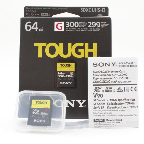 * OPEN BOX EXCELLENT * Sony SF-G TOUGH Series UHS-II SDXC Memory Card - 64GB