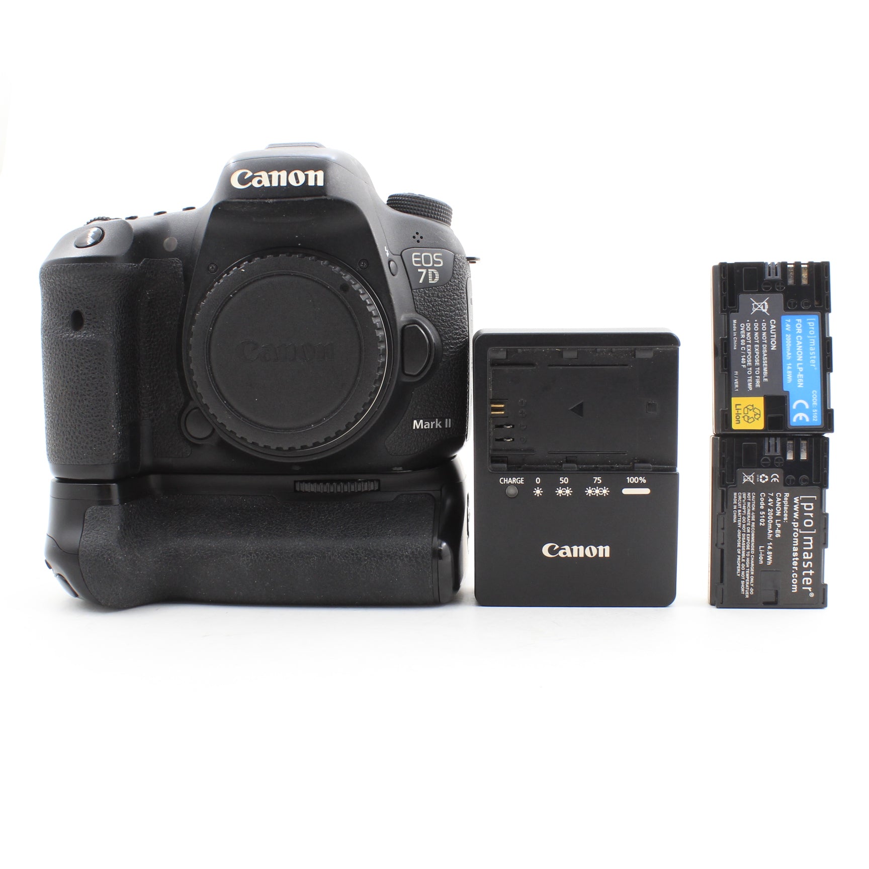 USED * Canon EOS 7D Mark II Body with 3rd Party Battery Grip