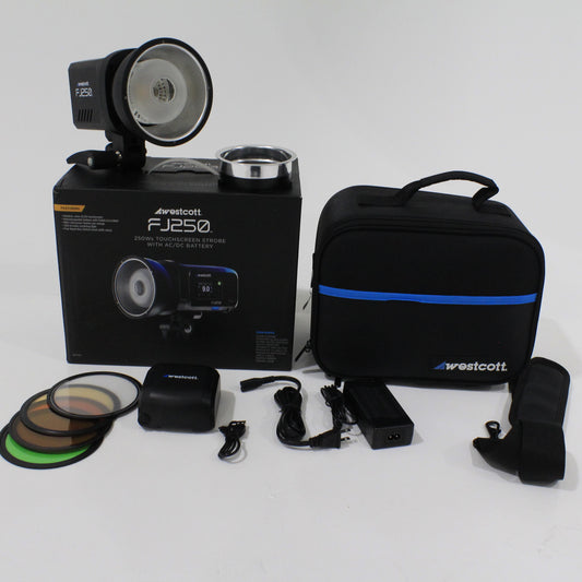 * OPEN BOX EXCELLENT * Westcott FJ250 Touchscreen Strobe with FJ Pro AC/DC Battery (250Ws)