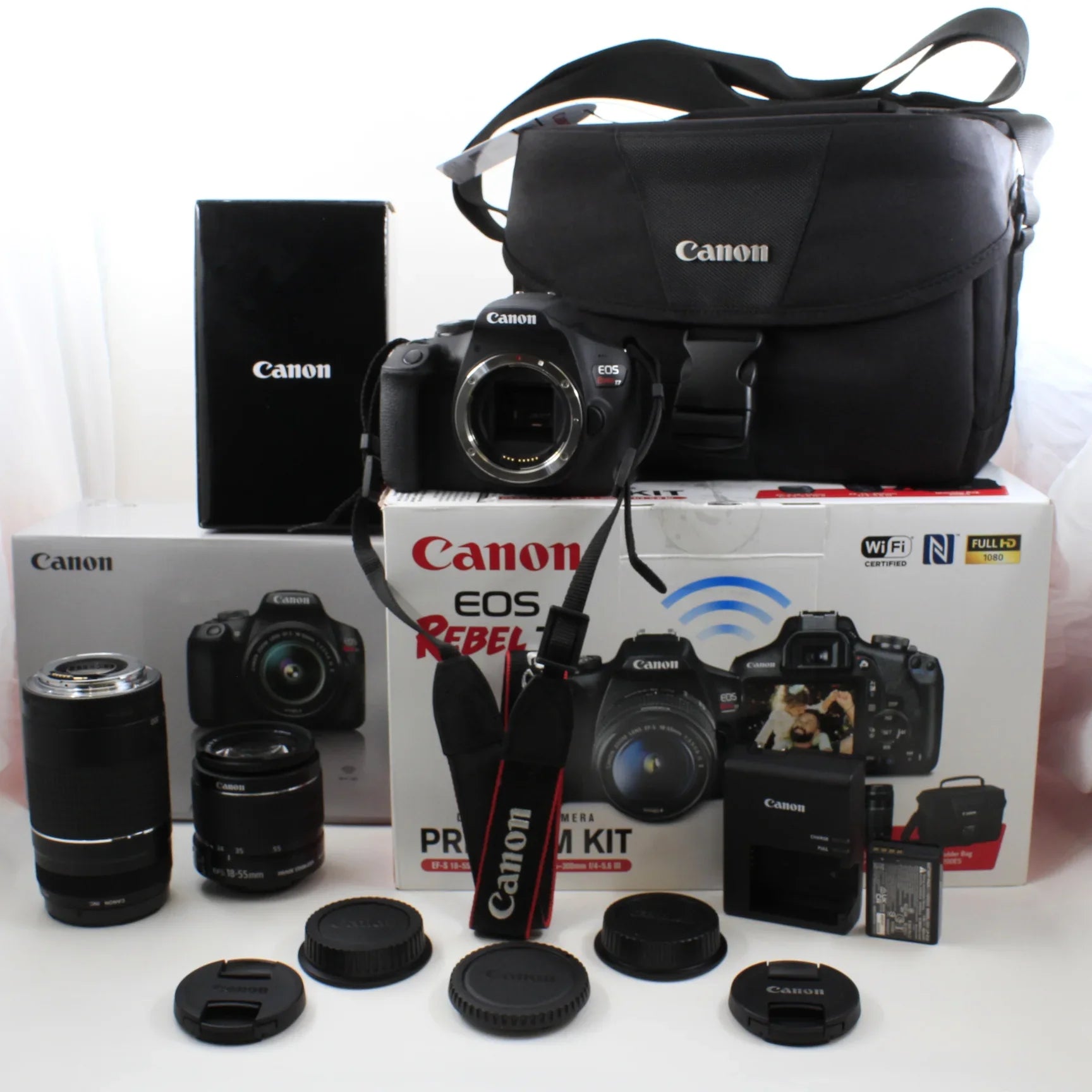 * OPEN BOX GOOD * Canon EOS Rebel T7 DSLR Camera with 18-55mm and 75-300mm Lenses at PROCAM | procam.com