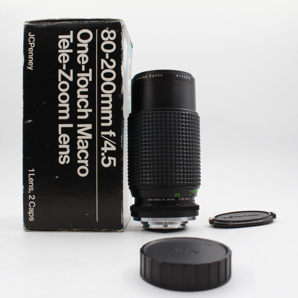 *** USED *** JCPenney 80-200mm f4.5 macro zoom Lens MD mount for Minolta Bayonet Mount