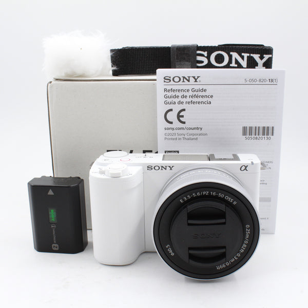 * OPEN BOX EXCELLENT * Sony ZV-E10 II Mirrorless Camera with E PZ 16-50mm Lens (White)