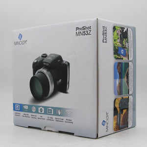 * OPEN BOX GOOD * Minolta MN53Z 16 MP HD Bridge Digital Camera with 53x Optical Zoom (Black) at PROCAM | procam.com