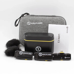 * OPEN BOX FAIR * Hollyland LARK C1 DUO 2-Person Wireless Microphone System with Lightning Connector for iOS Devices (Black, 2.4 GHz) at PROCAM | procam.com
