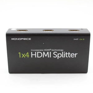 * USED * Monoprice 1x4 HDMI Splitter HMSP 104-3D at PROCAM | procam.com