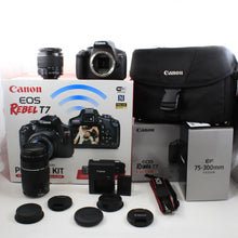 * OPEN BOX EXCELLENT * Canon EOS Rebel T7 DSLR Camera with 18-55mm and 75-300mm Lenses