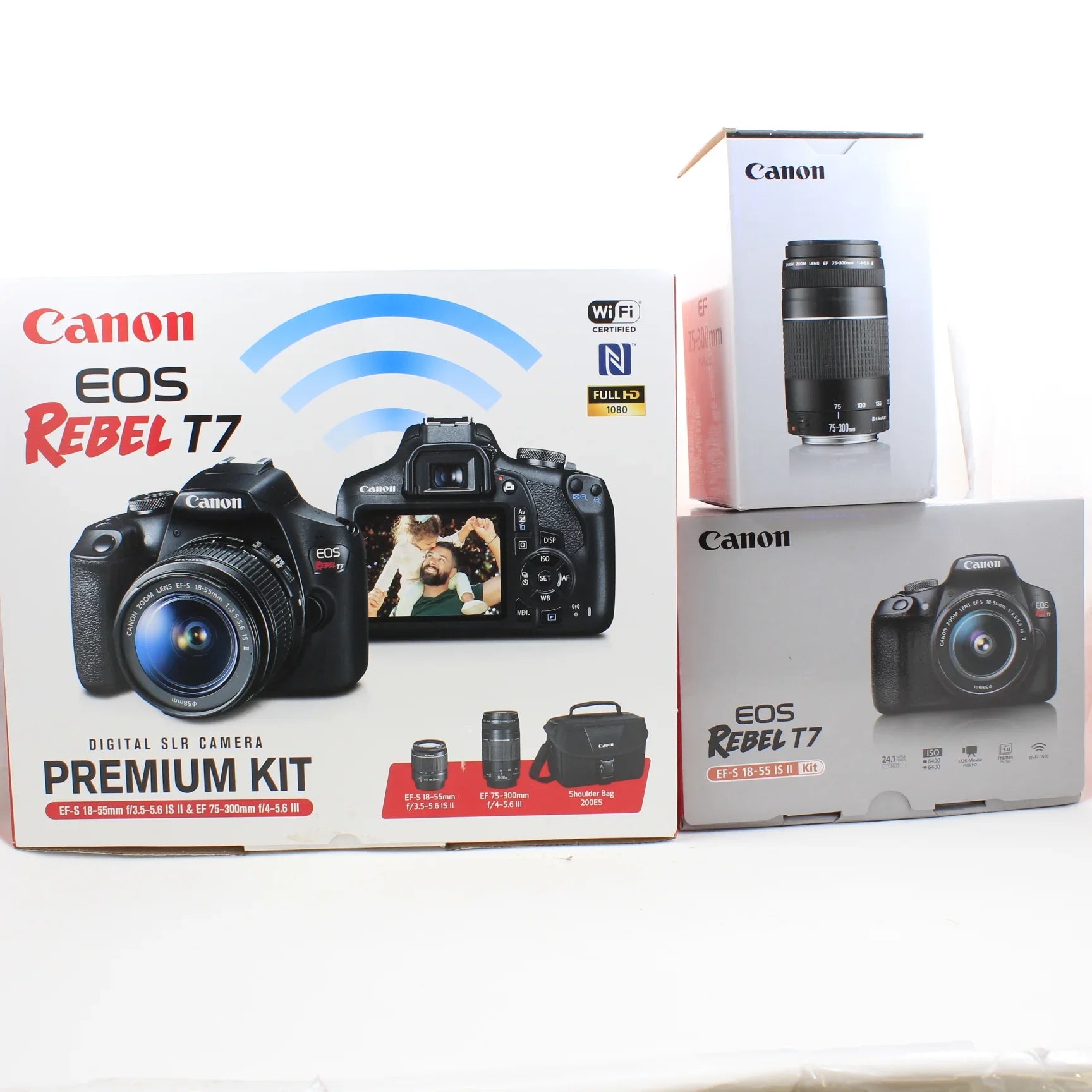 * OPEN BOX EXCELLENT * Canon EOS Rebel T7 DSLR Camera with 18-55mm and 75-300mm Lenses at PROCAM | procam.com