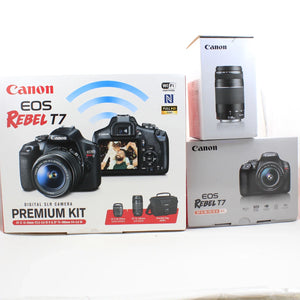 * OPEN BOX EXCELLENT * Canon EOS Rebel T7 DSLR Camera with 18-55mm and 75-300mm Lenses at PROCAM | procam.com