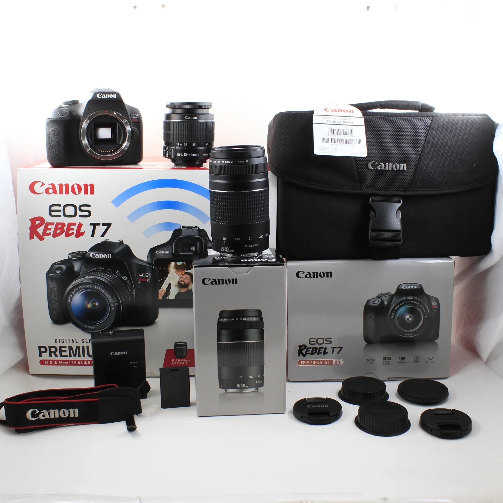 * OPEN BOX FAIR * Canon EOS Rebel T7 DSLR Camera with 18-55mm and 75-300mm Lenses at PROCAM | procam.com
